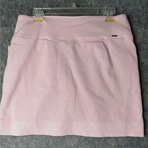 S.C. & CO. Skirt Skort Women's Large White Orange Rayon Tennis Printed Pull-On